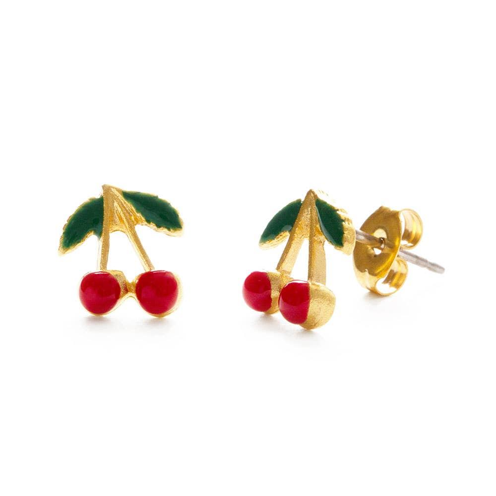 Load image into Gallery viewer, Cherry Stud Earrings - HERS
