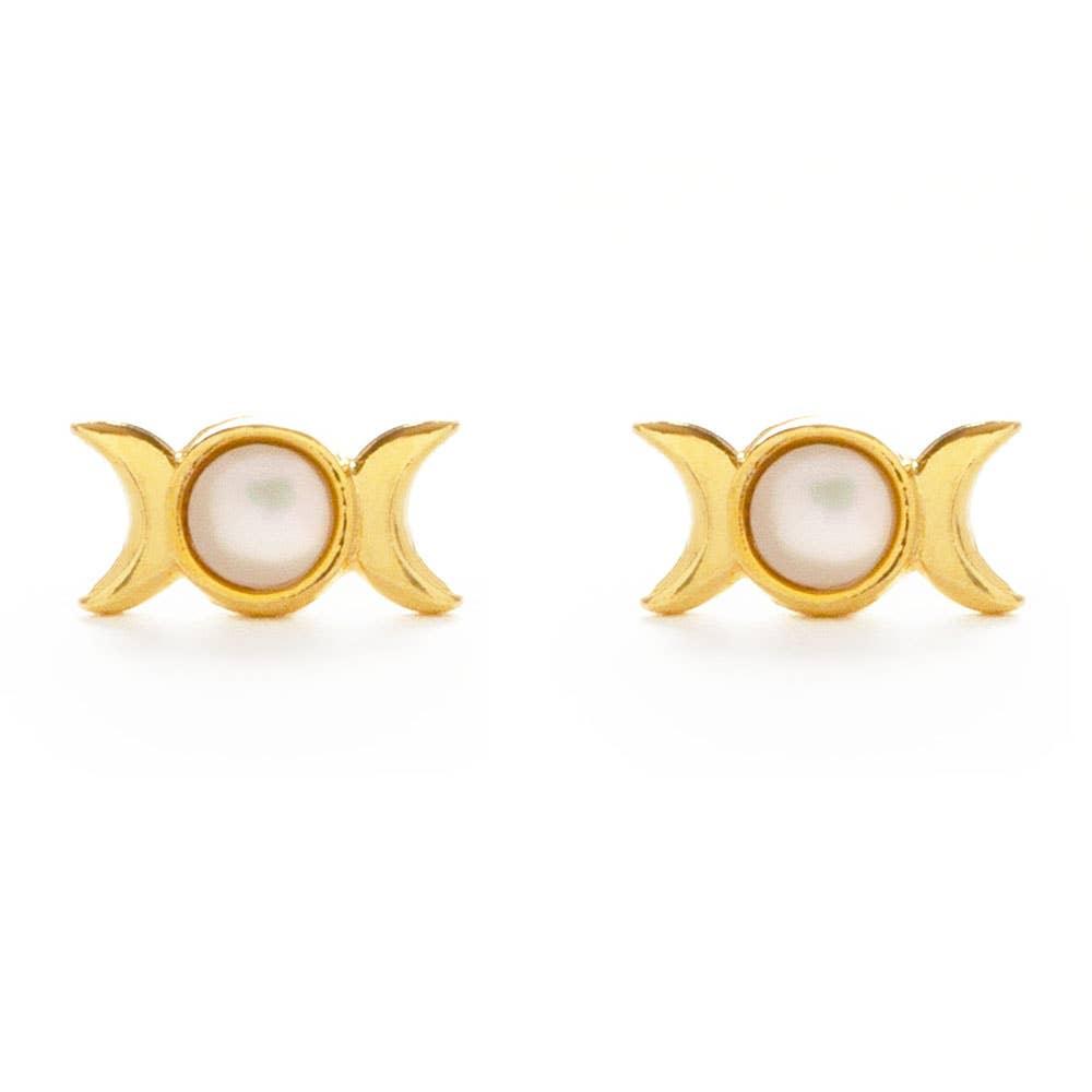 Load image into Gallery viewer, Moon Phases Stud Earrings - HERS
