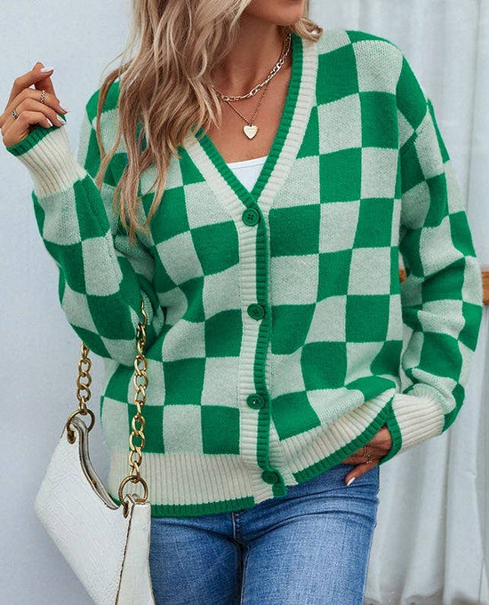 Load image into Gallery viewer, Checkered Cardi
