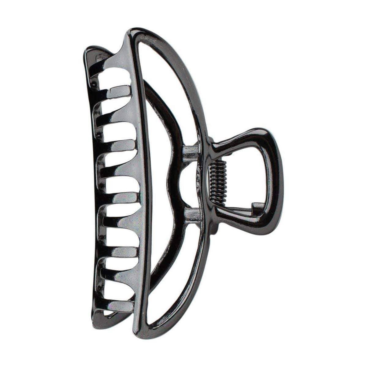 Open Shape Claw Clip - Hematite - HERS
