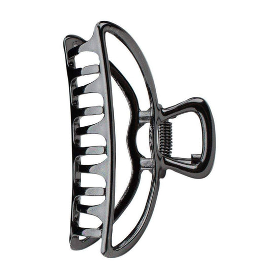 Open Shape Claw Clip - Hematite - HERS